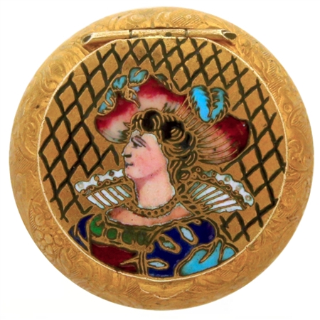 Finely enameled Lavish 19th Century Woman