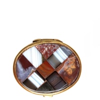 Beautiful Antique Victorian Agate Snuff Box