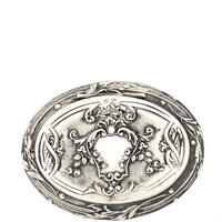 Elegant  Embossed Leaves and Flowers on Oval Case